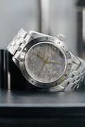Meteorite Dial, Solid Gold Hands, w/Steel Bracelet (& Transparent Silicone Bracelet)
