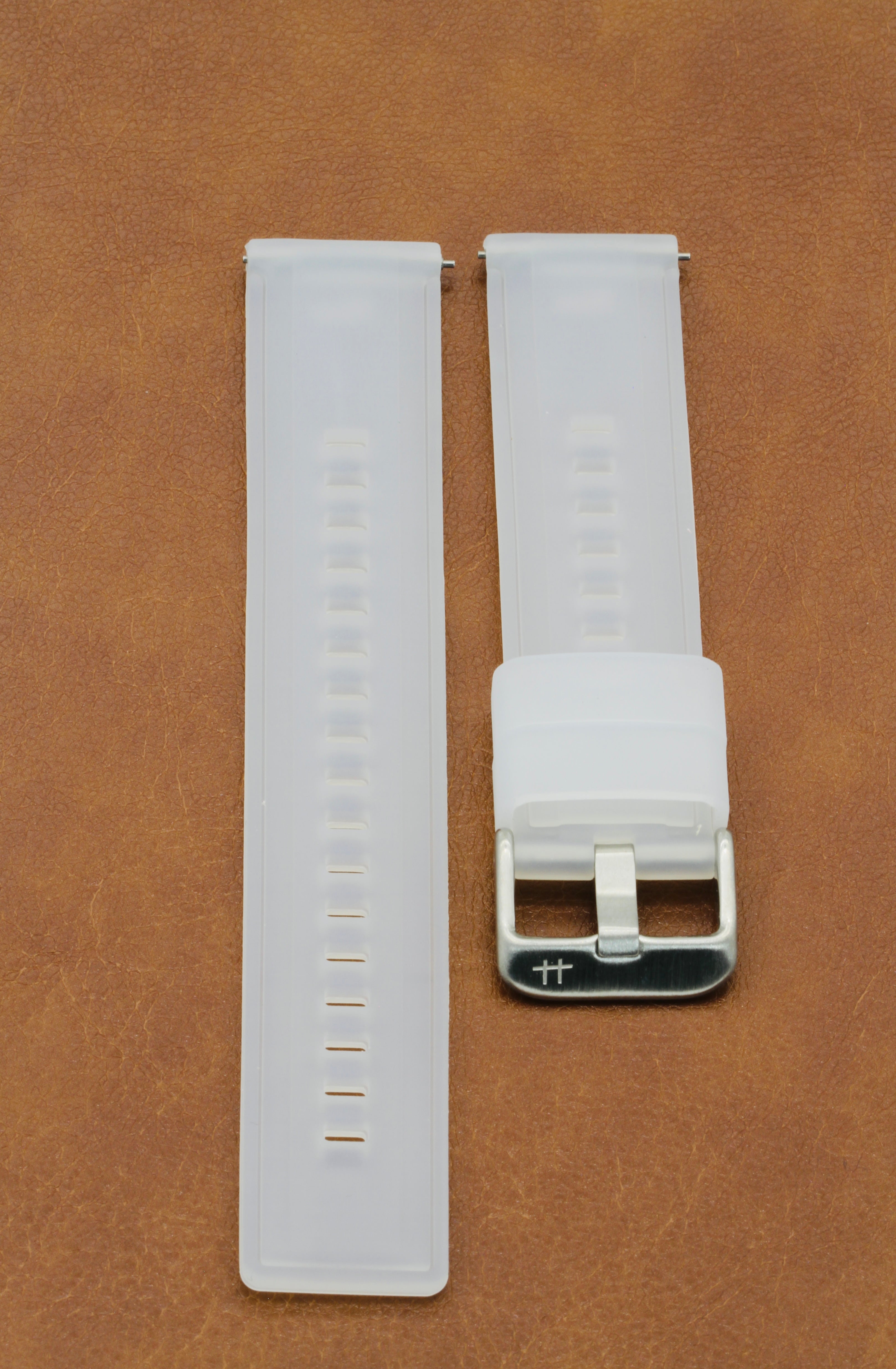 Clear Silicone Strap Bracelet w/ Haven Signed Buckle 20mm