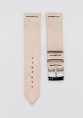 Suede leather bracelet / strap, Color Neutral / Tan / Pale Rose, 18mm