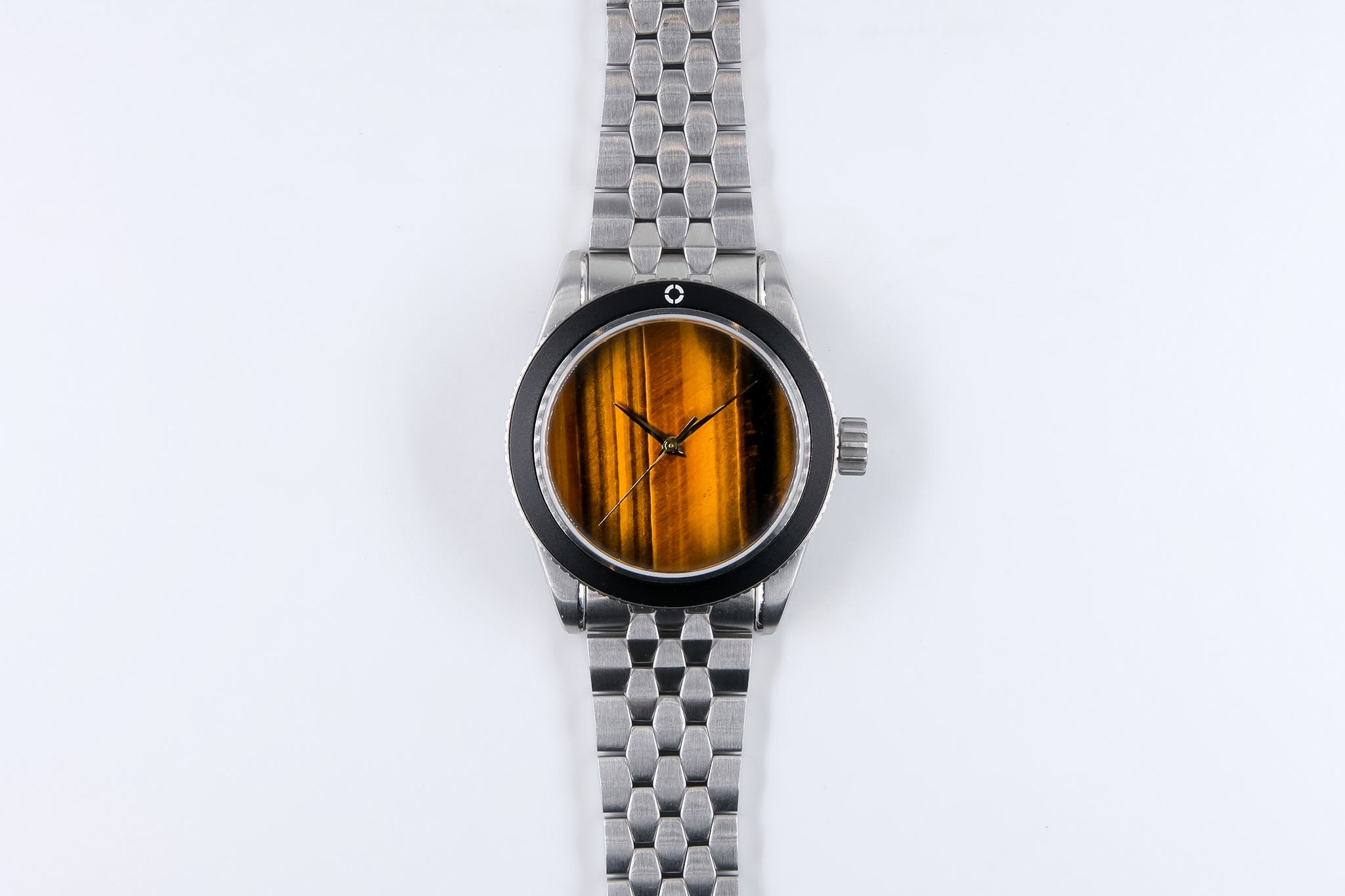 Tiger Eye Stone Dial, Solid Gold Hands
